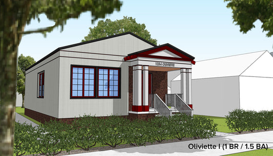 Digital perspective drawing of the Oliviette Cottage by Marques King.