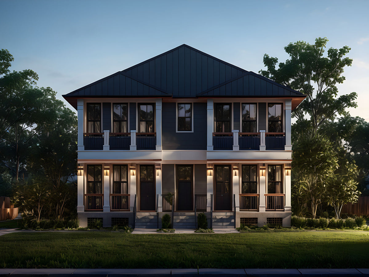 Fulton Fourplex - Artifex Cottages - Liberty House Plans
