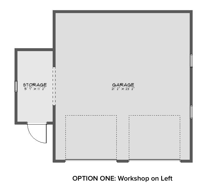 Two Car Garage With Workshop