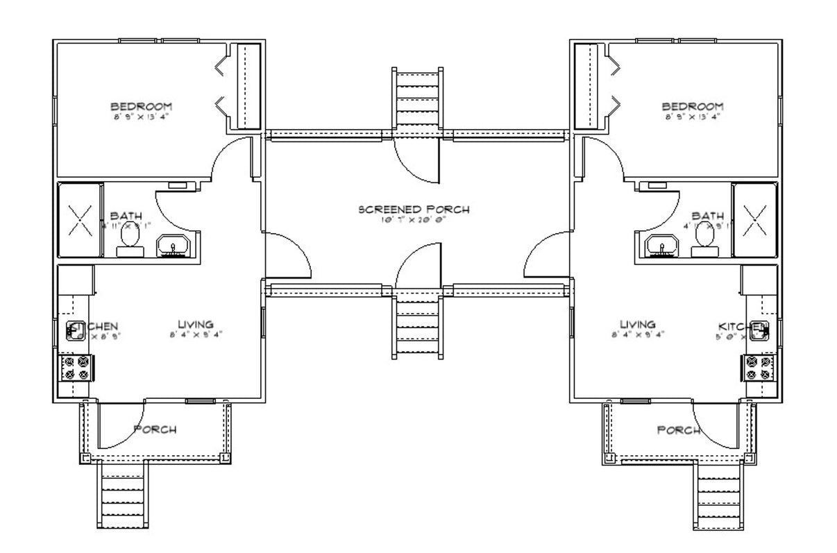 Stuart Duplex - Historic Shed - Liberty House Plans
